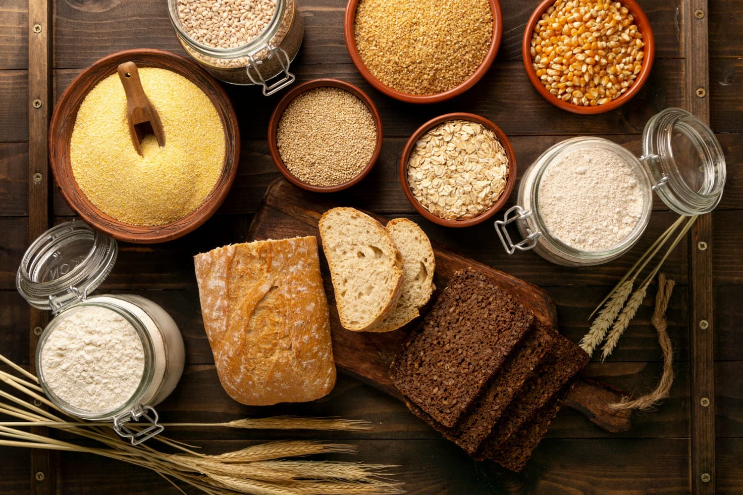 Grains, Pulses, & Flours background